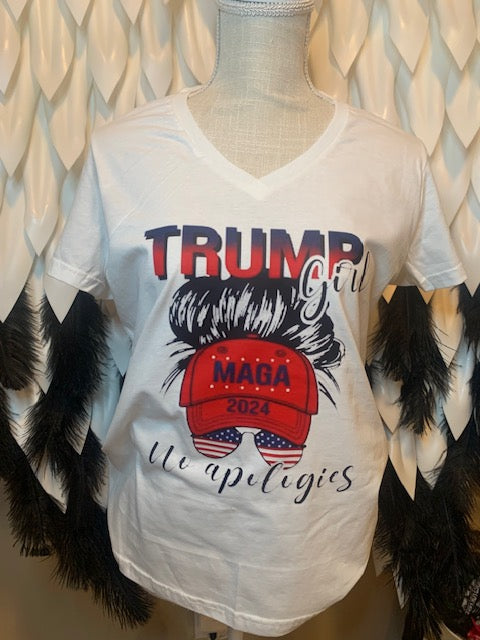 Short Sleeve White TRUMP shirt