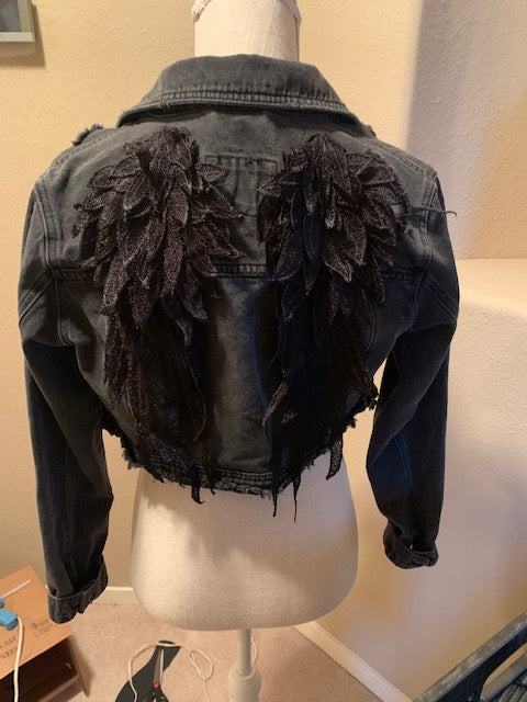 Black denim jacket